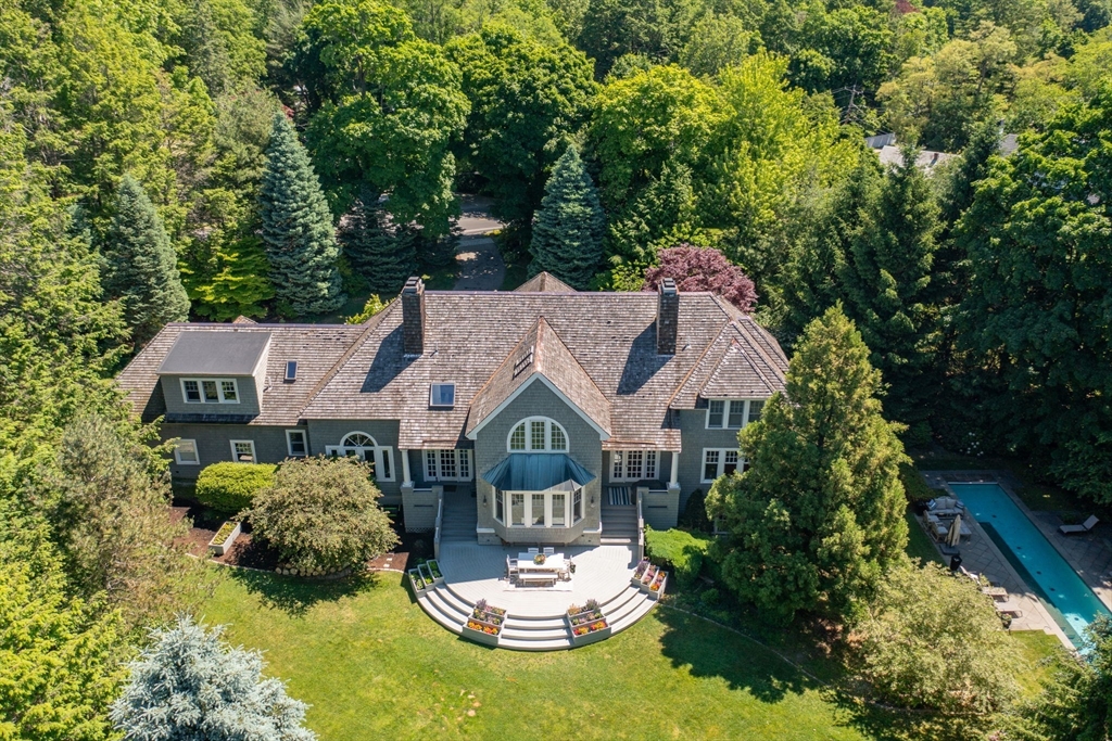 a aerial view of a house