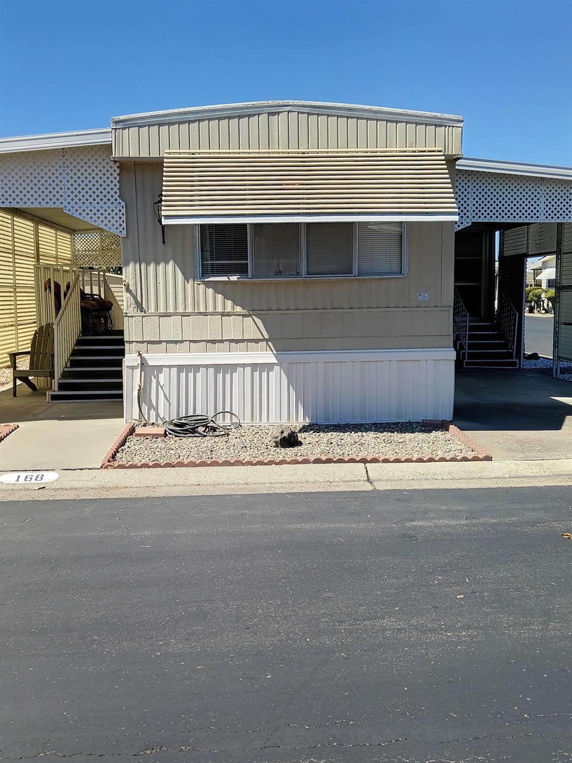 a front view of a house