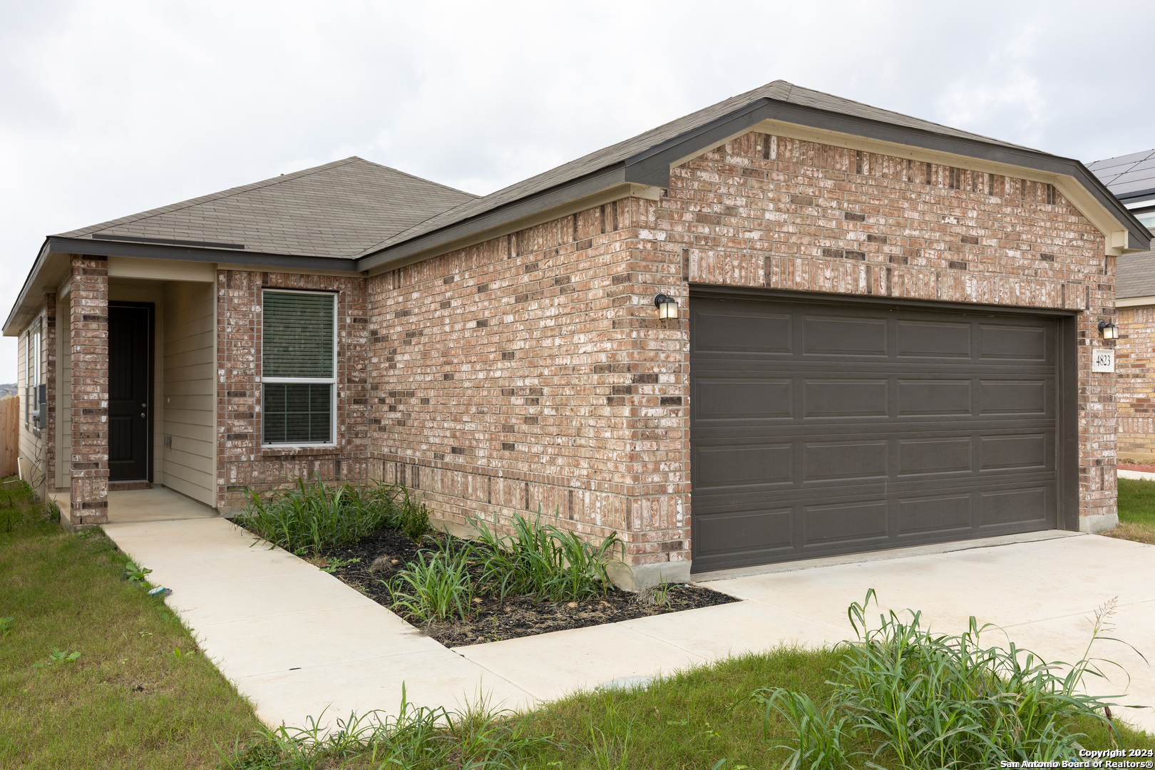 a front view of a house