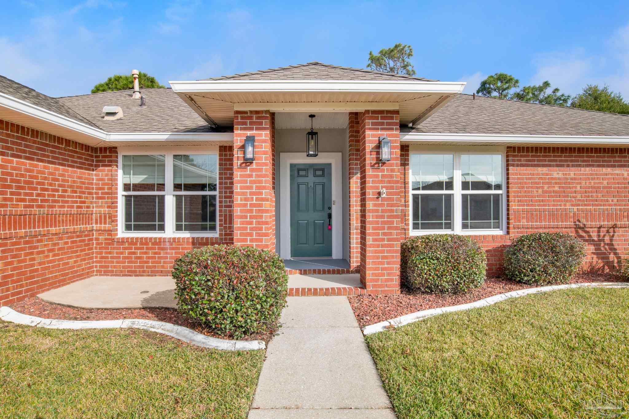 a front view of a house