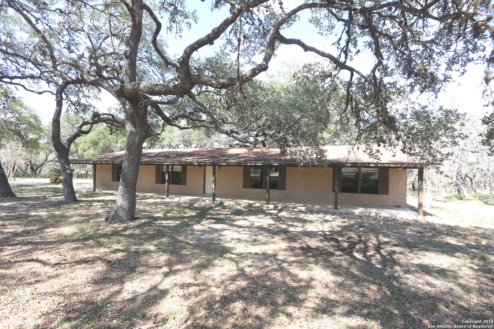 a view of a house with a tree in front of it