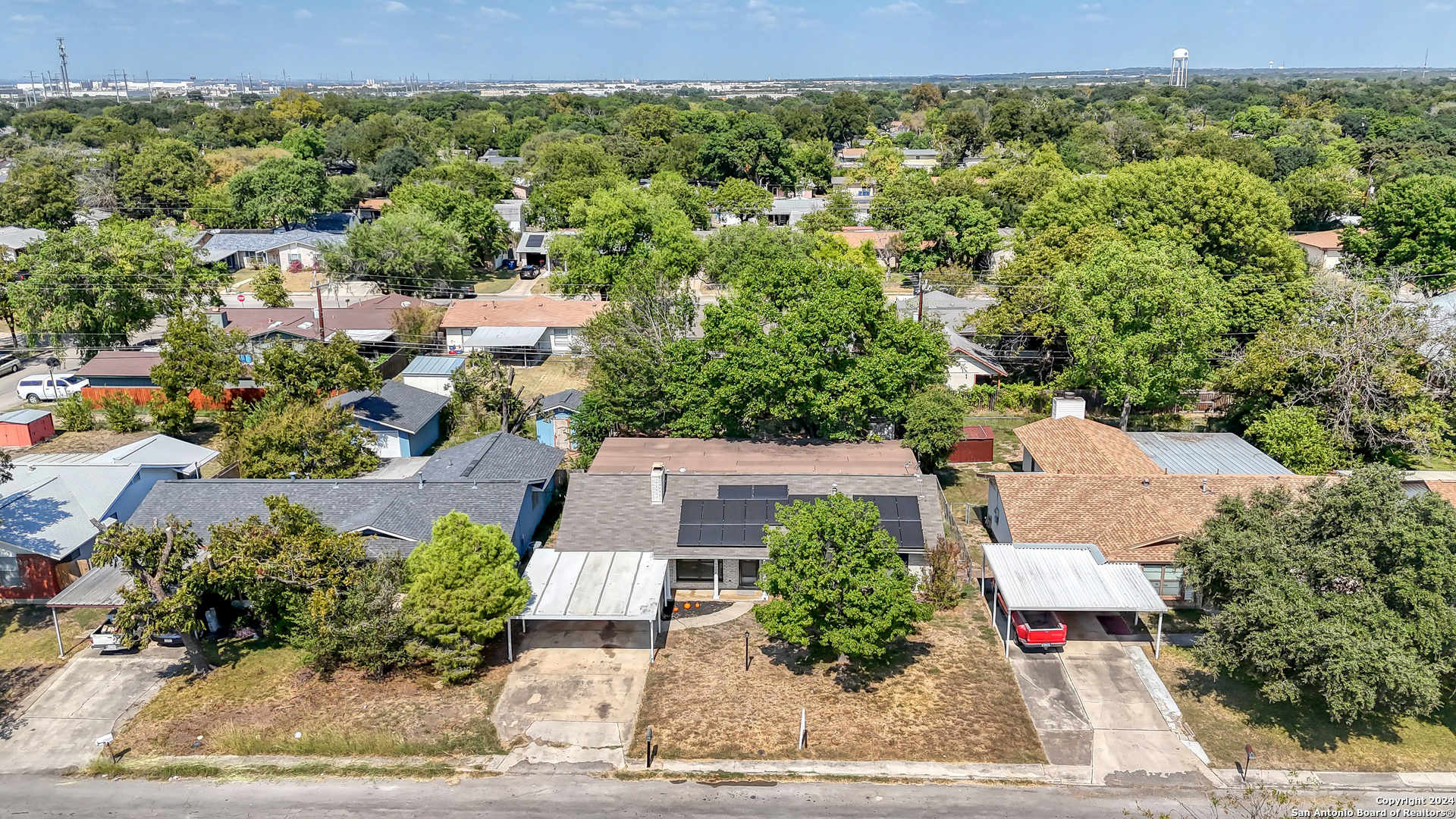 an aerial view of a