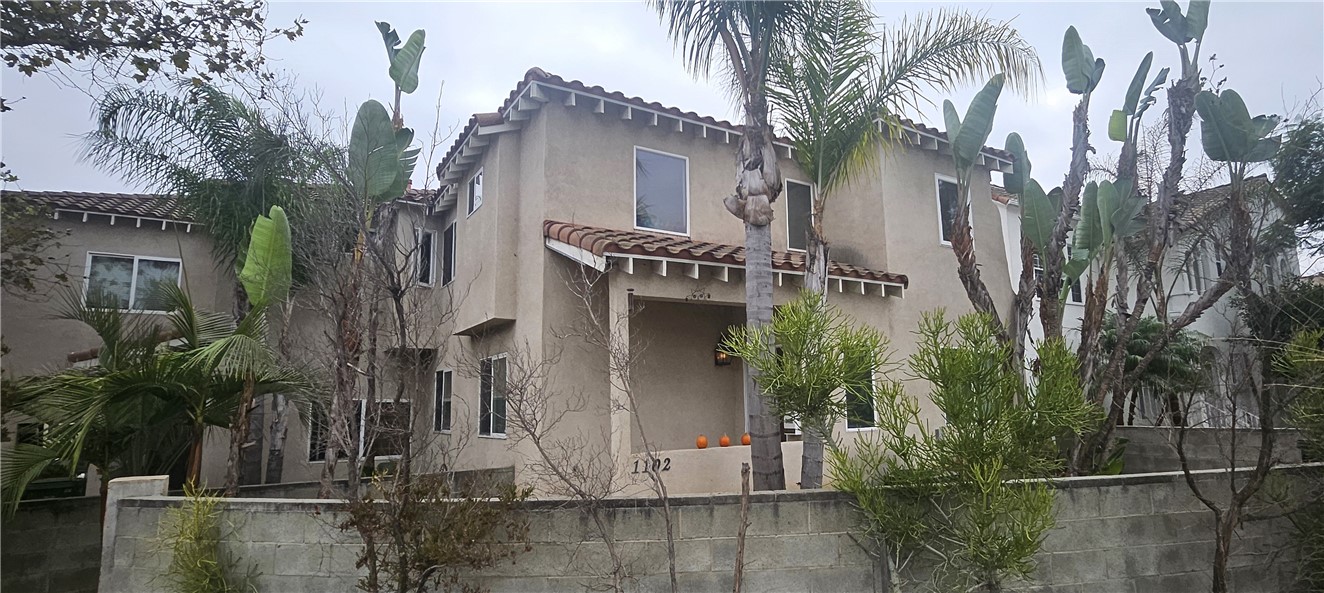 a front view of a house with balcony