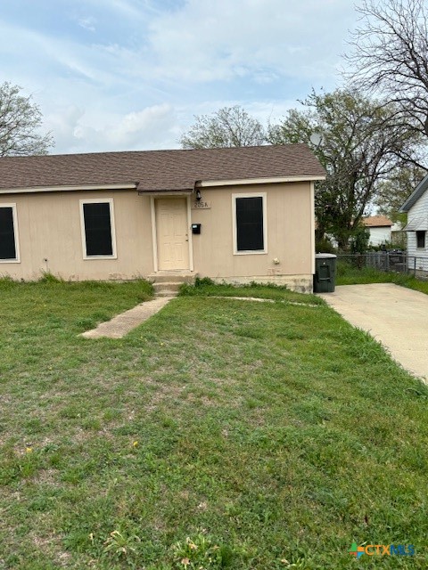 a backyard of a house