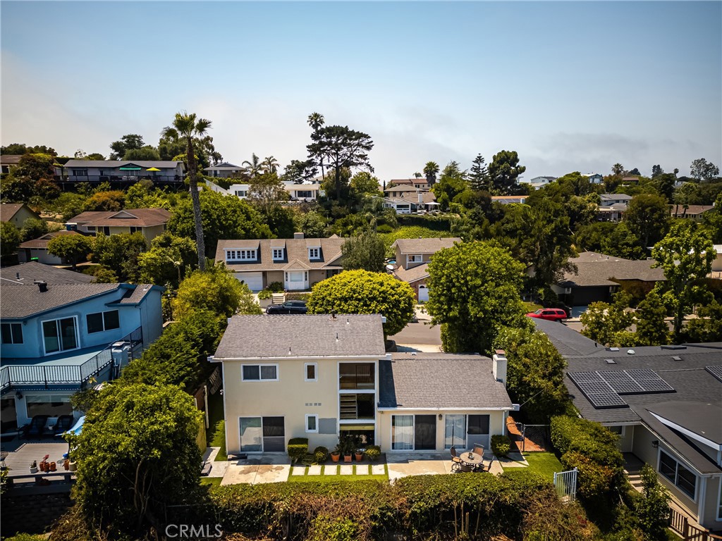 an aerial view of multiple houses