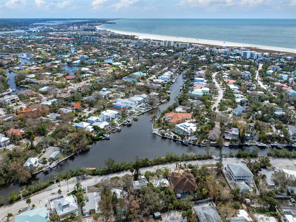 an aerial view of a city