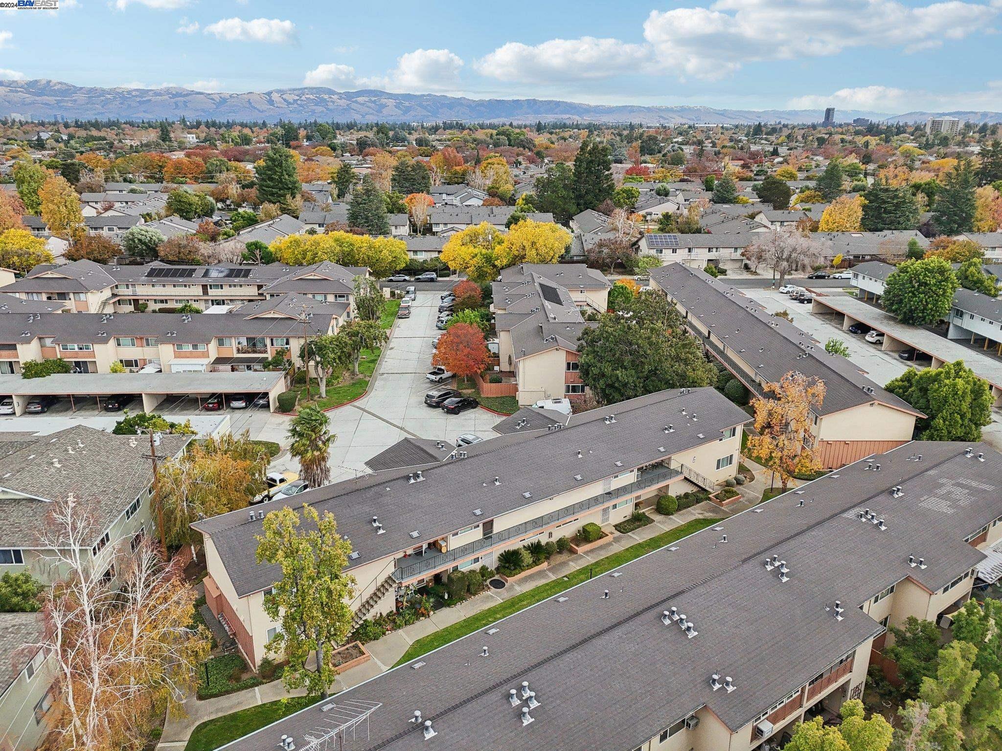 an aerial view of a city