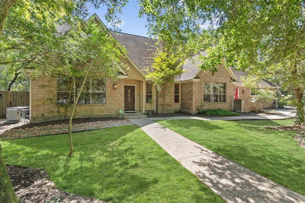 a house view with a garden space