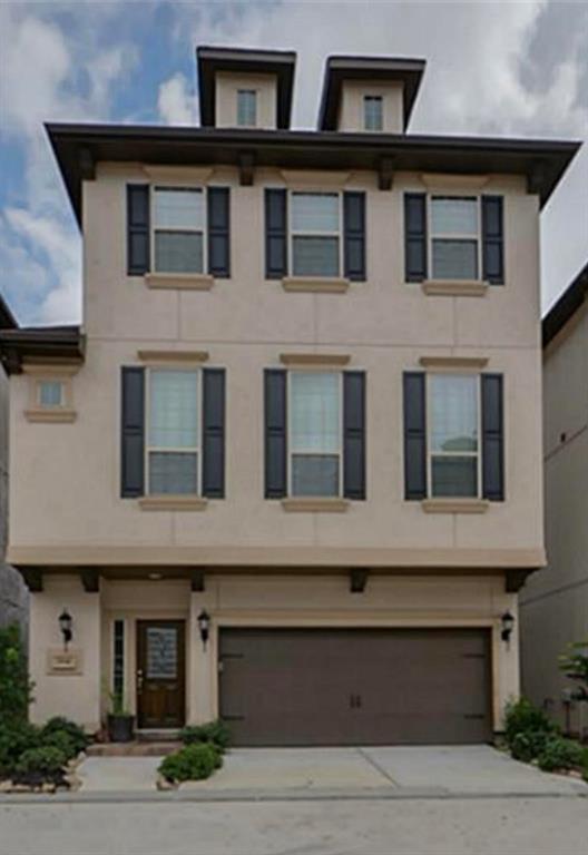 a front view of residential houses