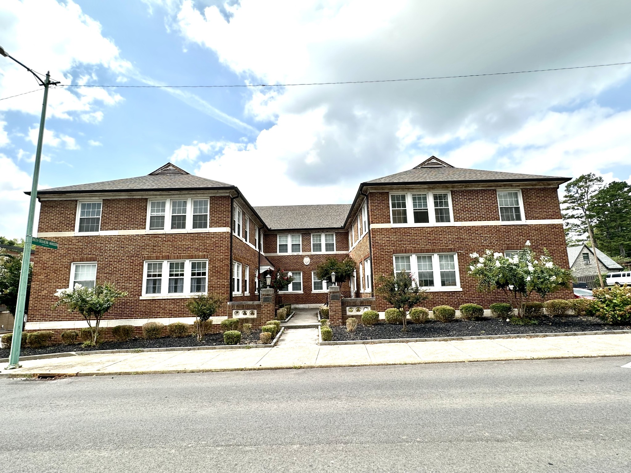 a front view of a house