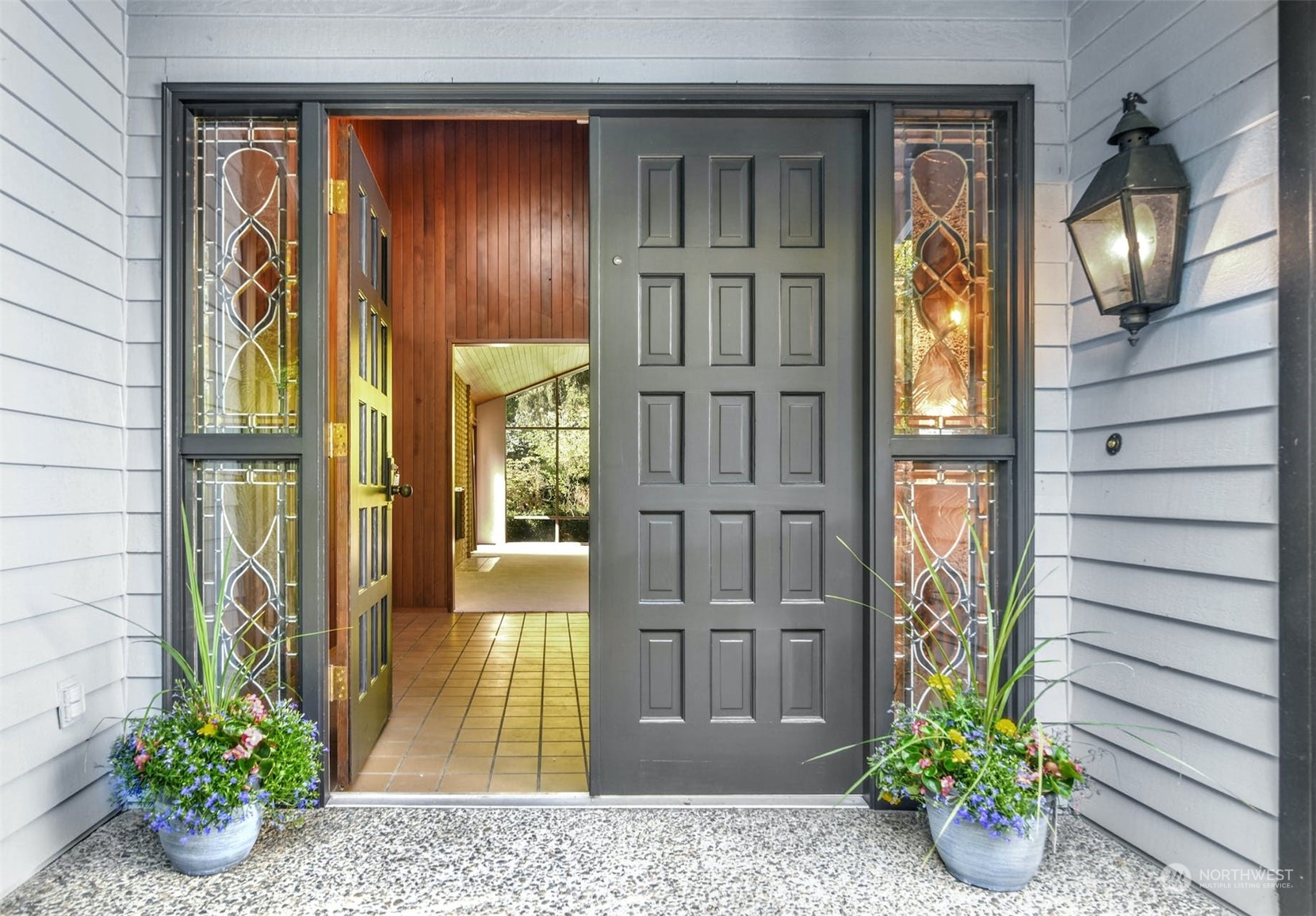 a view of a entryway door front of house