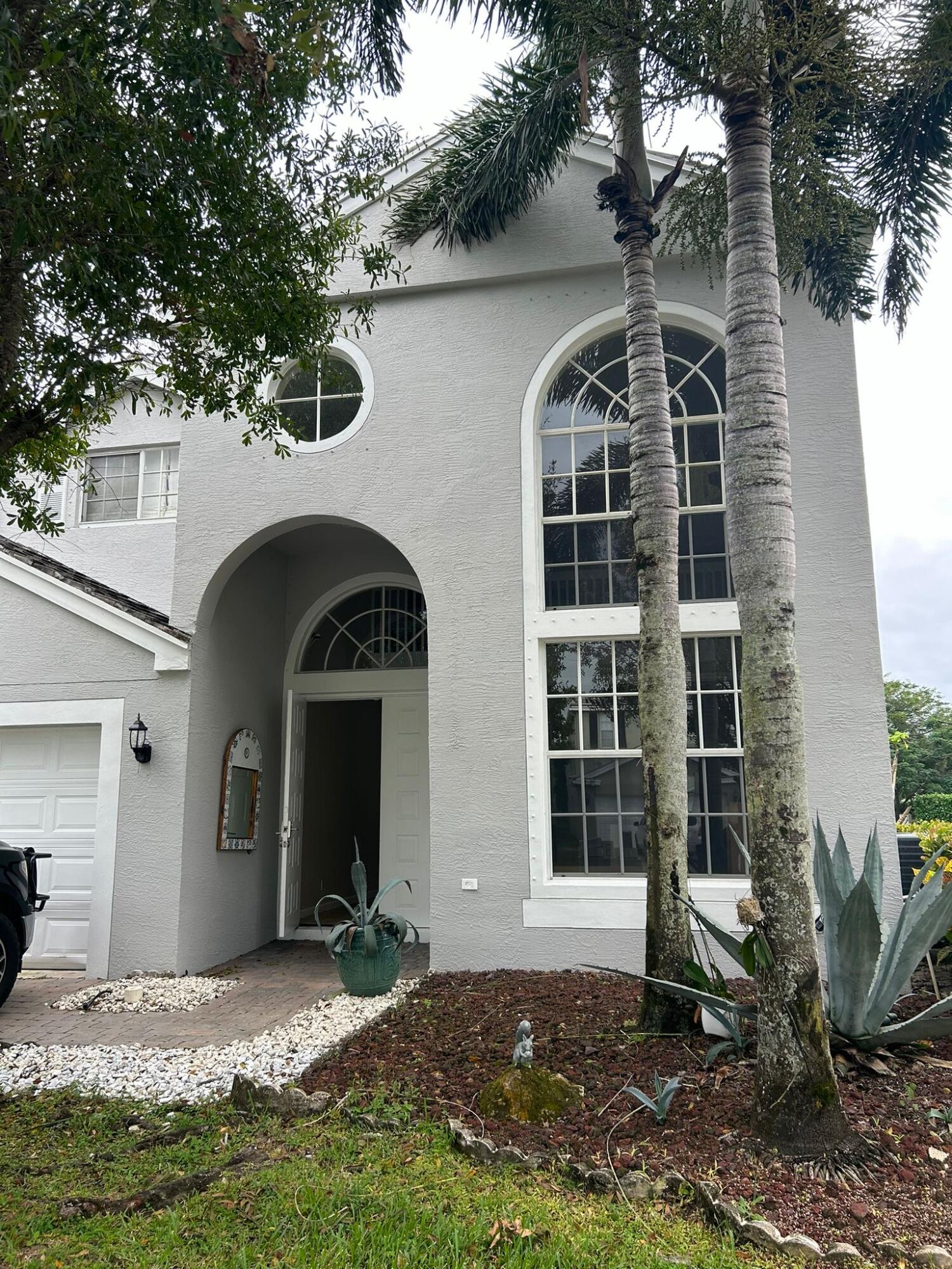 a front view of a house