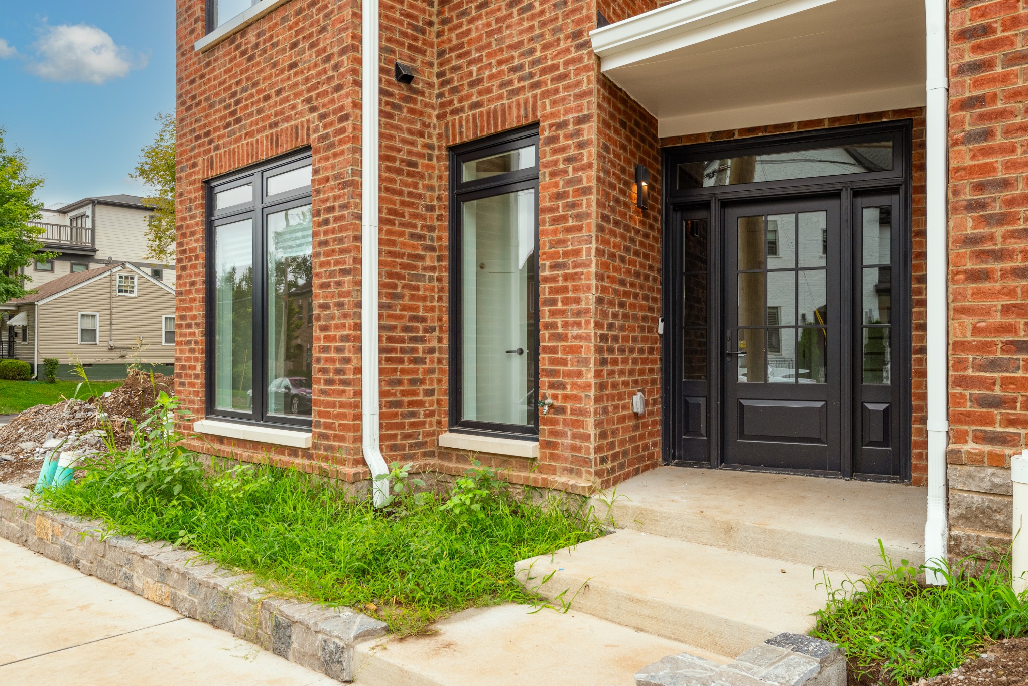 a view of entrance front of house