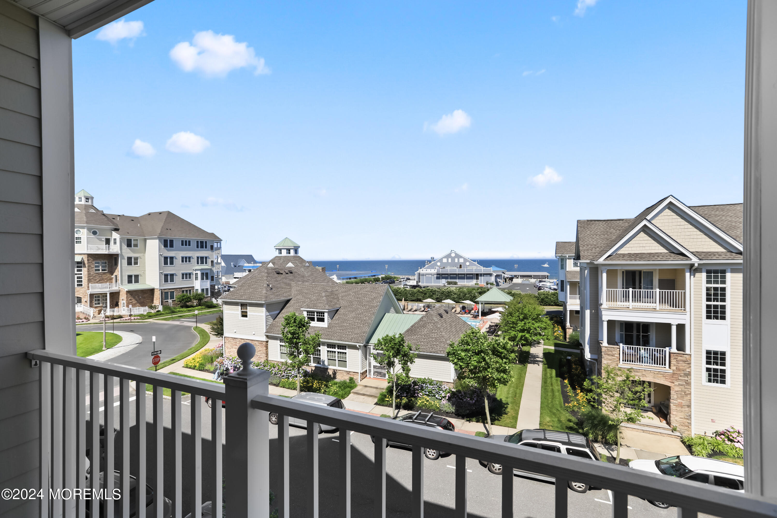 a view of a city from a balcony