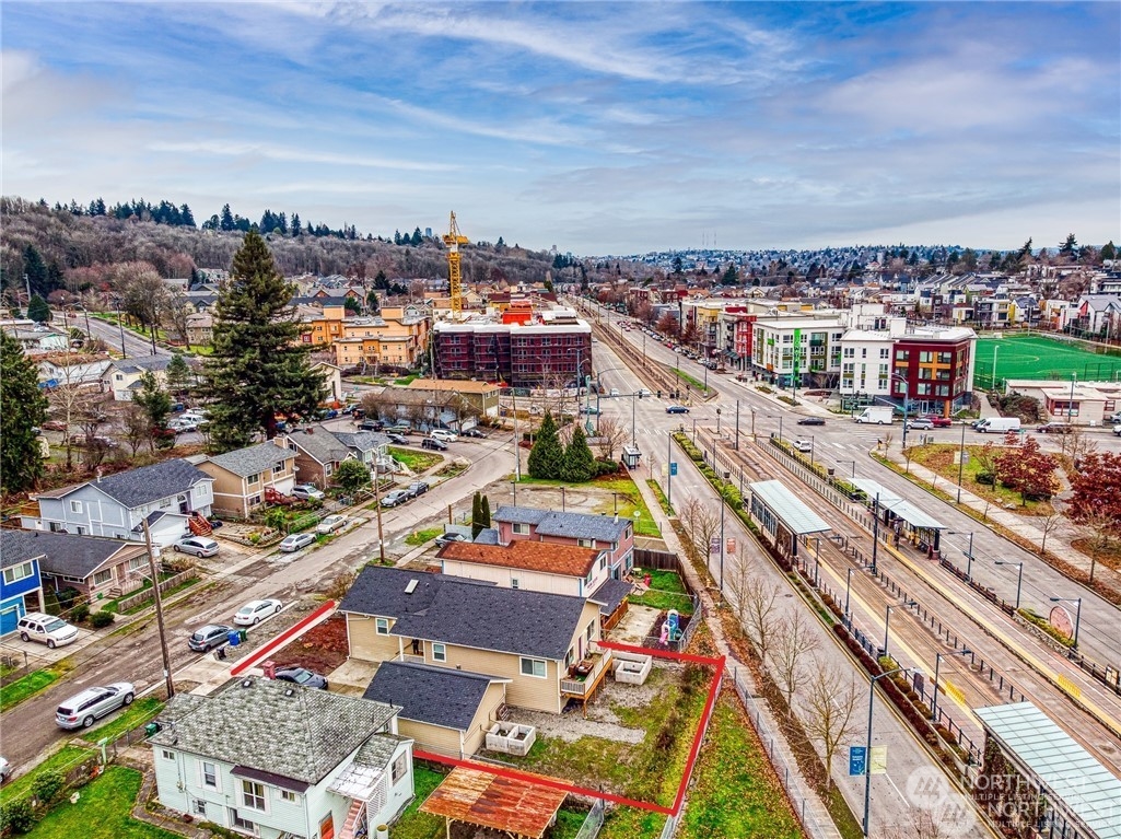 an aerial view of a city