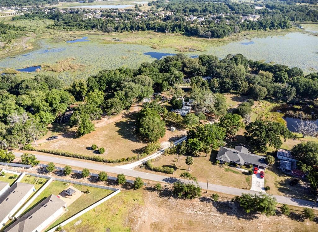 a view of a lake and outdoor space