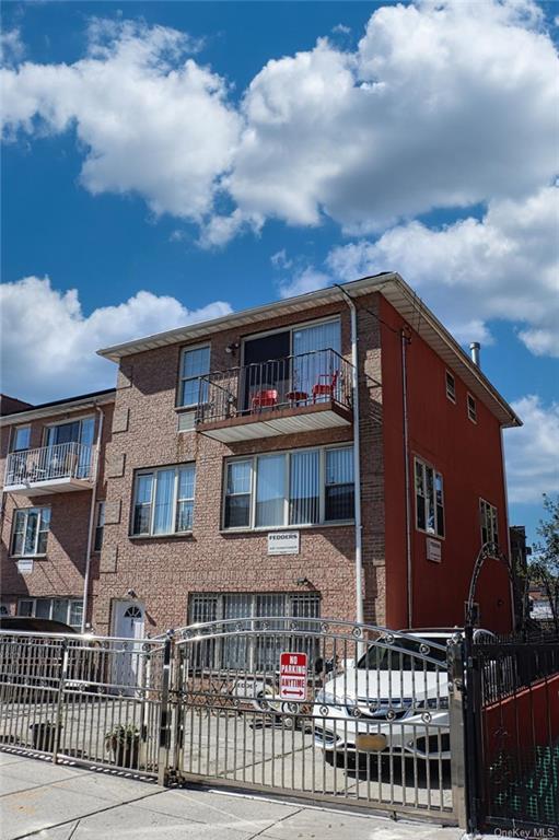 a view of a house with many windows