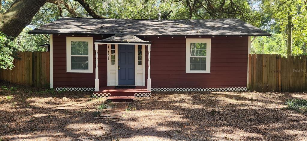 a side view of a house