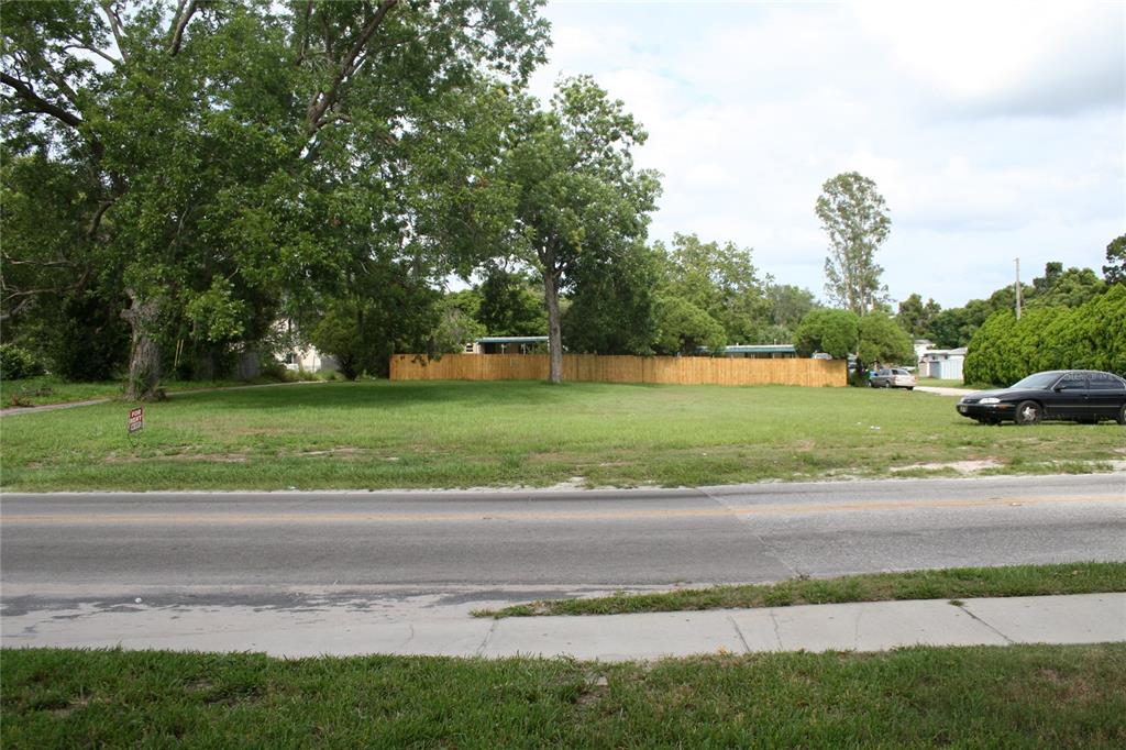 a view of a green yard