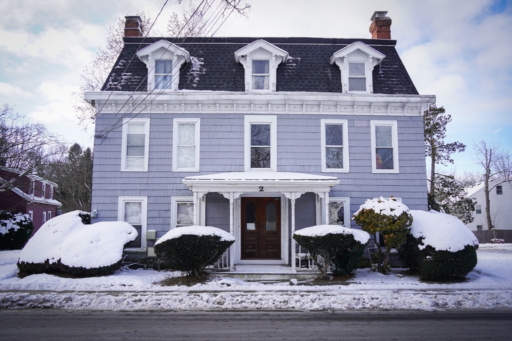 a front view of a house