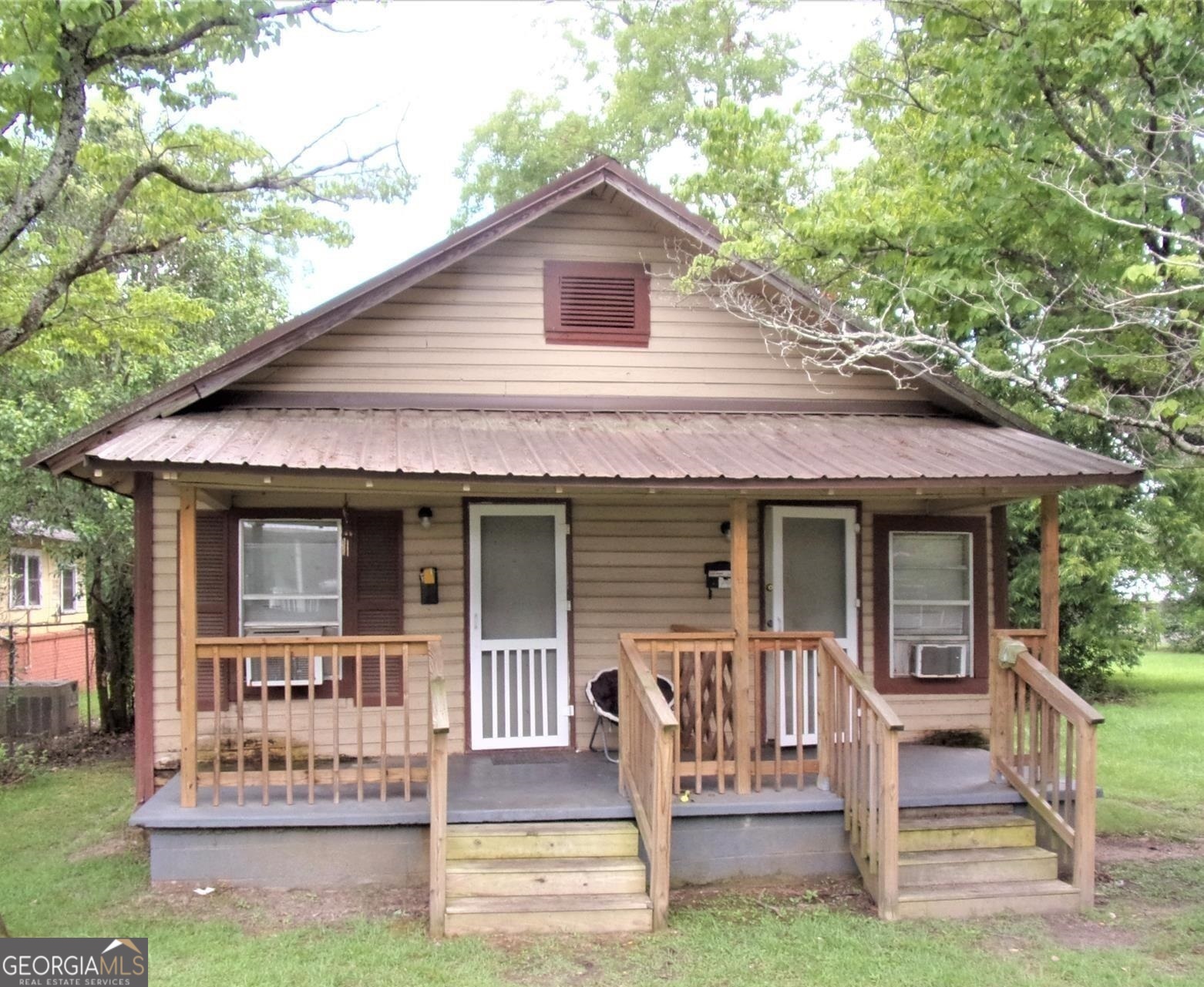 front view of a house with a porch