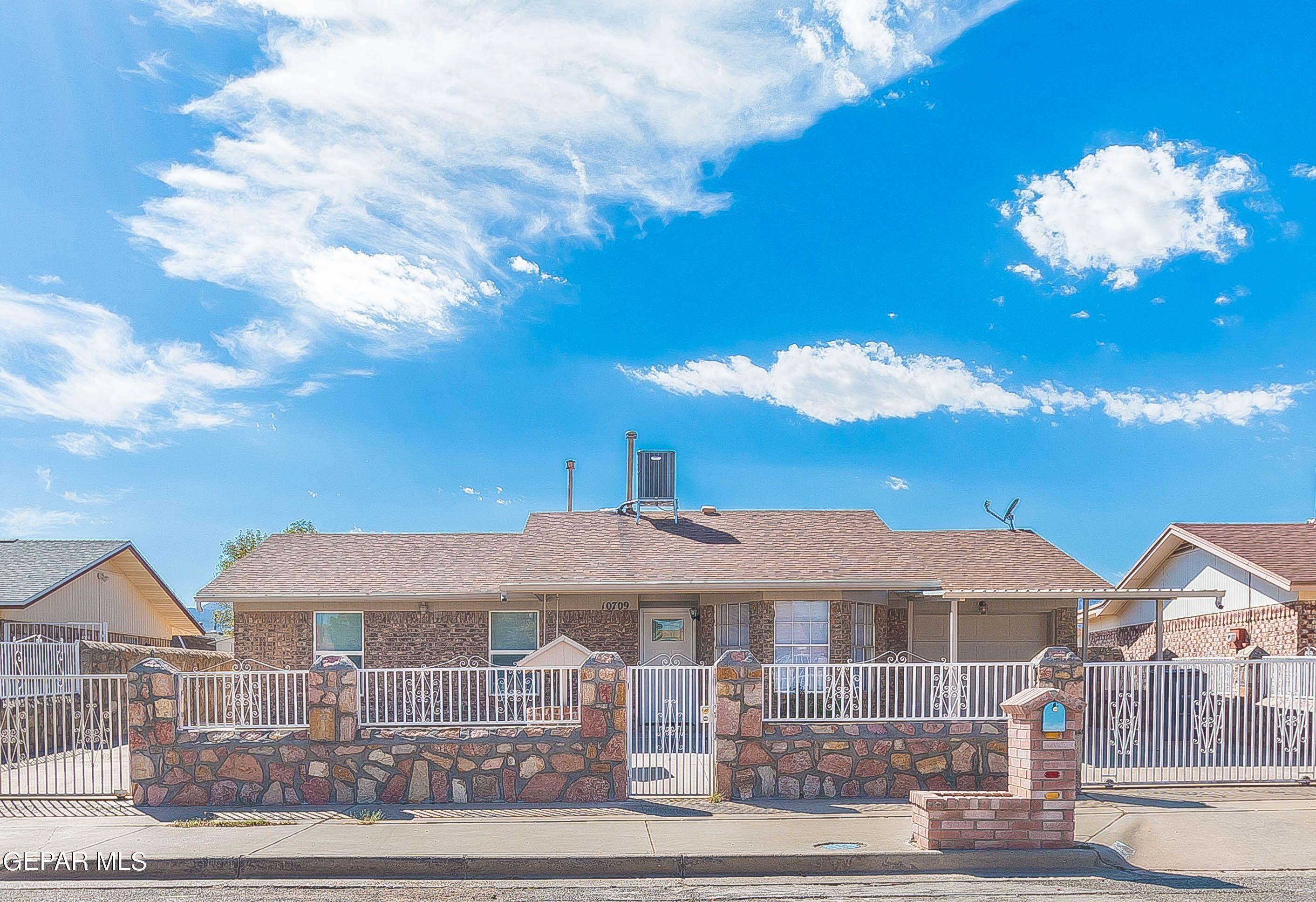 a front view of a house