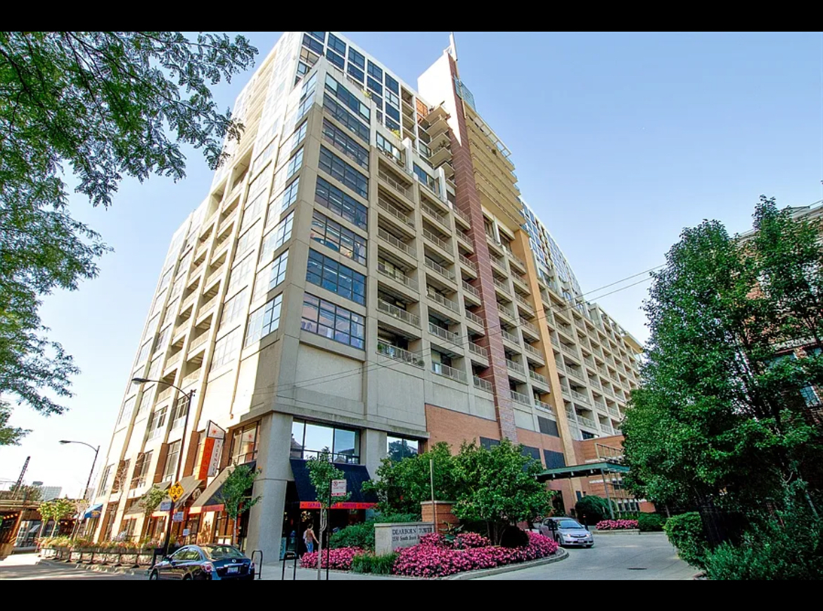 a view of a multi story building