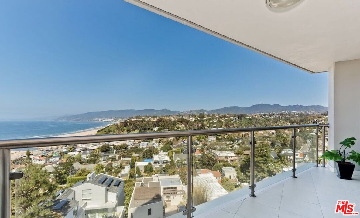 a view of balcony with city view