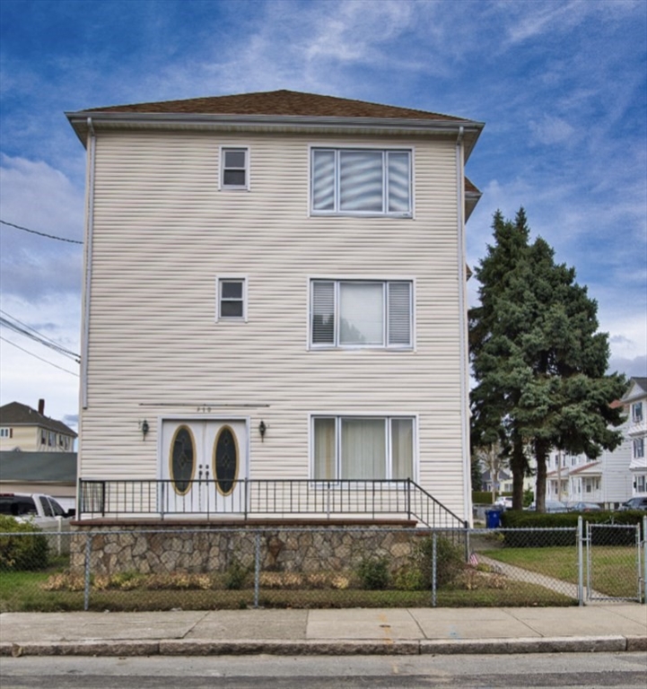 a front view of a house