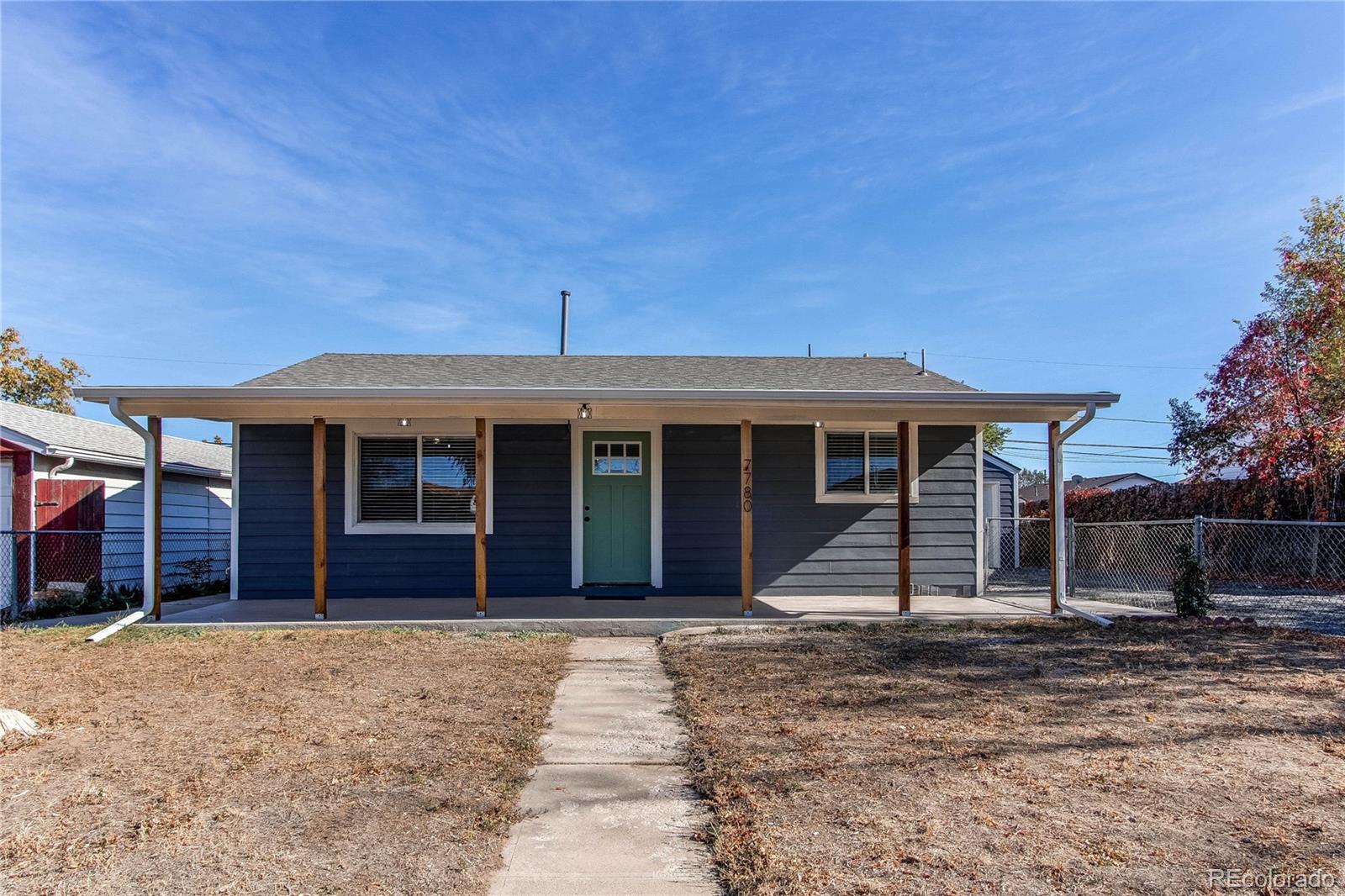 front view of a house with a porch