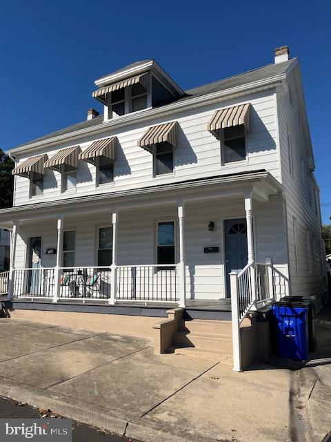 a front view of a house