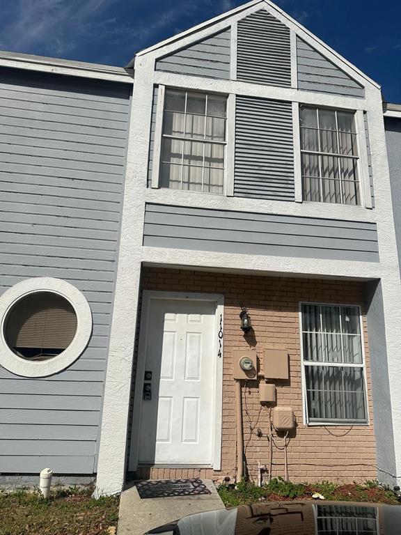 a front view of a house with entryway