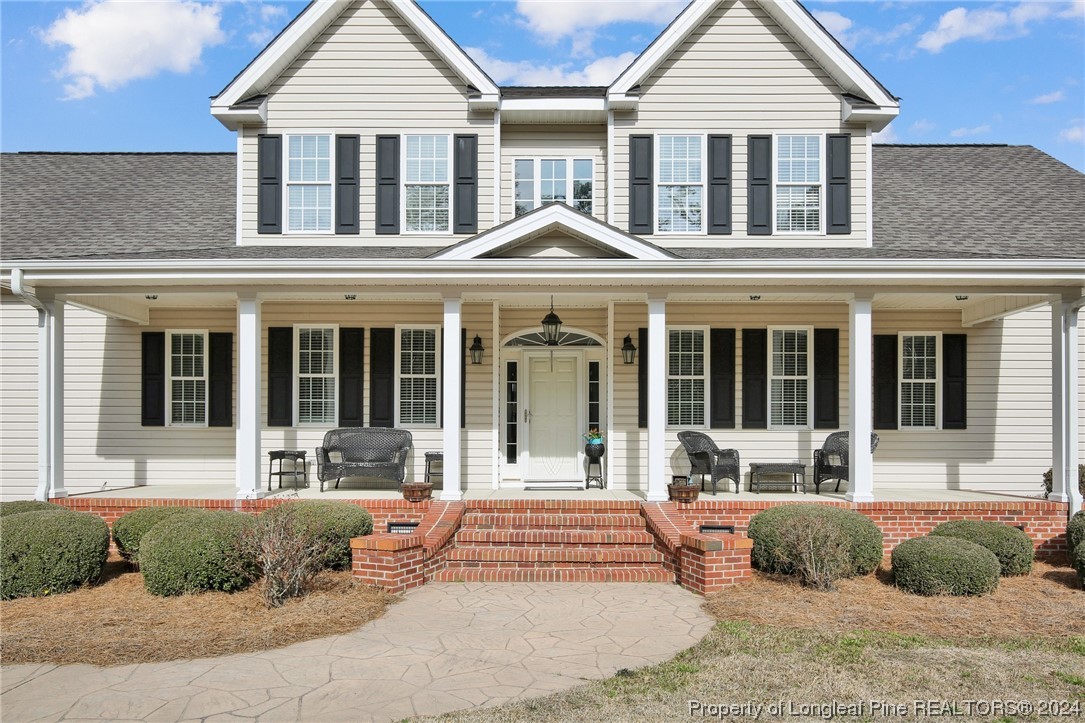 a front view of a house