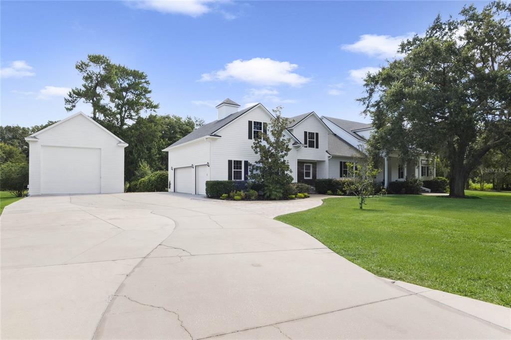 Front of property with RV Garage and main home