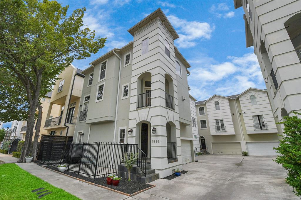 Welcome to 5610 Kiam Street, Unit F. This free-standing, 3-story home offers a modern stucco exterior with elegant trim details. With spacious interiors and a convenient location, this home is ideal for comfortable, urban living.