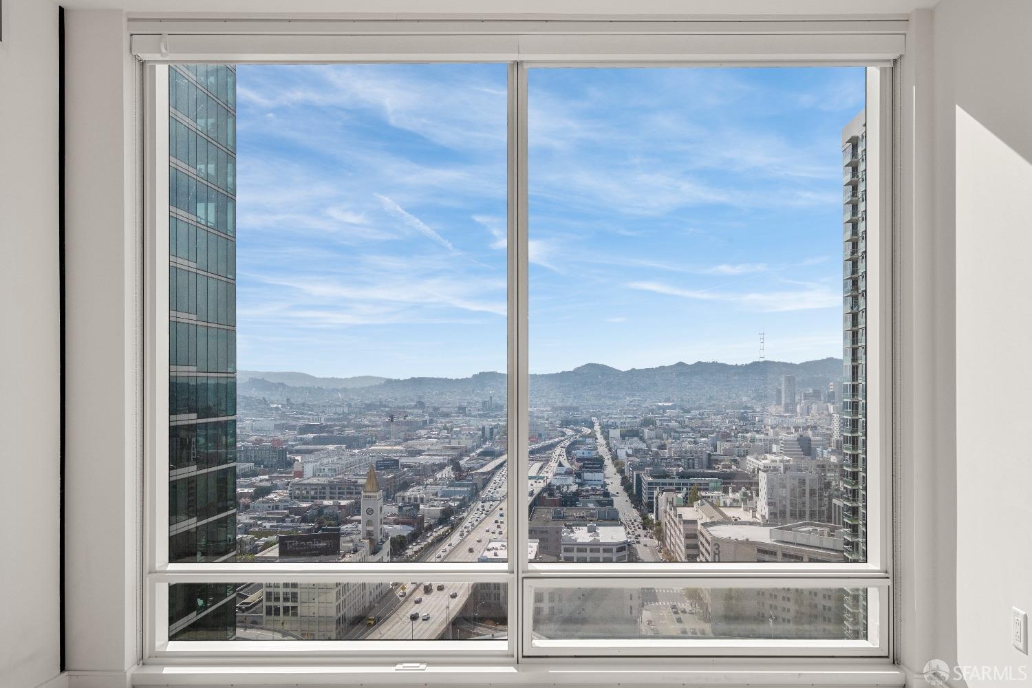 a view of a city from a window