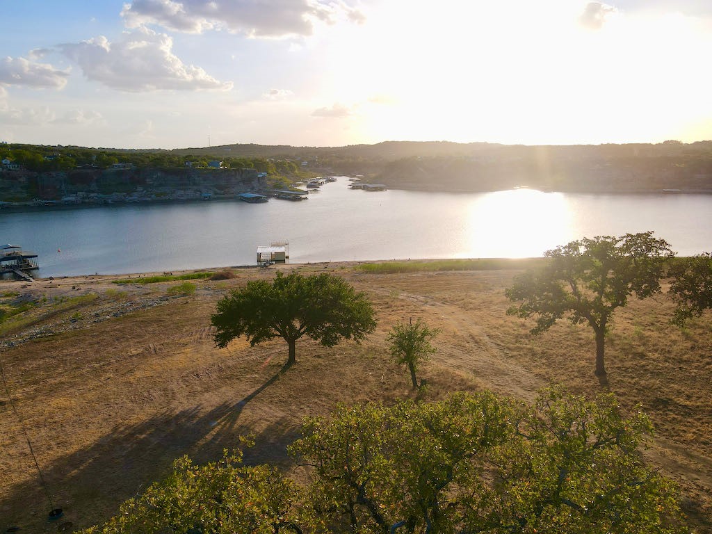 355 feet of Deep Lake Travis Water Frontage. Cleared, Unimproved Lot with Southwest Views- perfect for enjoying those iconic Lake Travis Sunsets