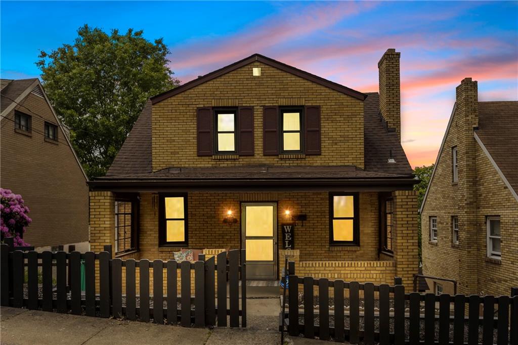 a front view of a house