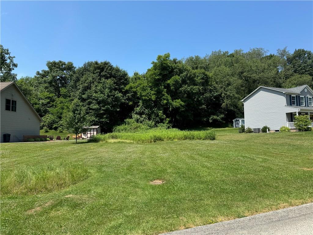 a view of a backyard