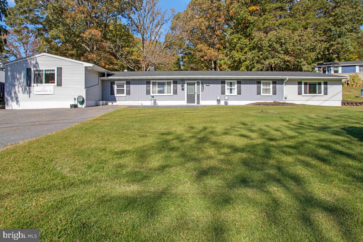 a view of a yard in front of house