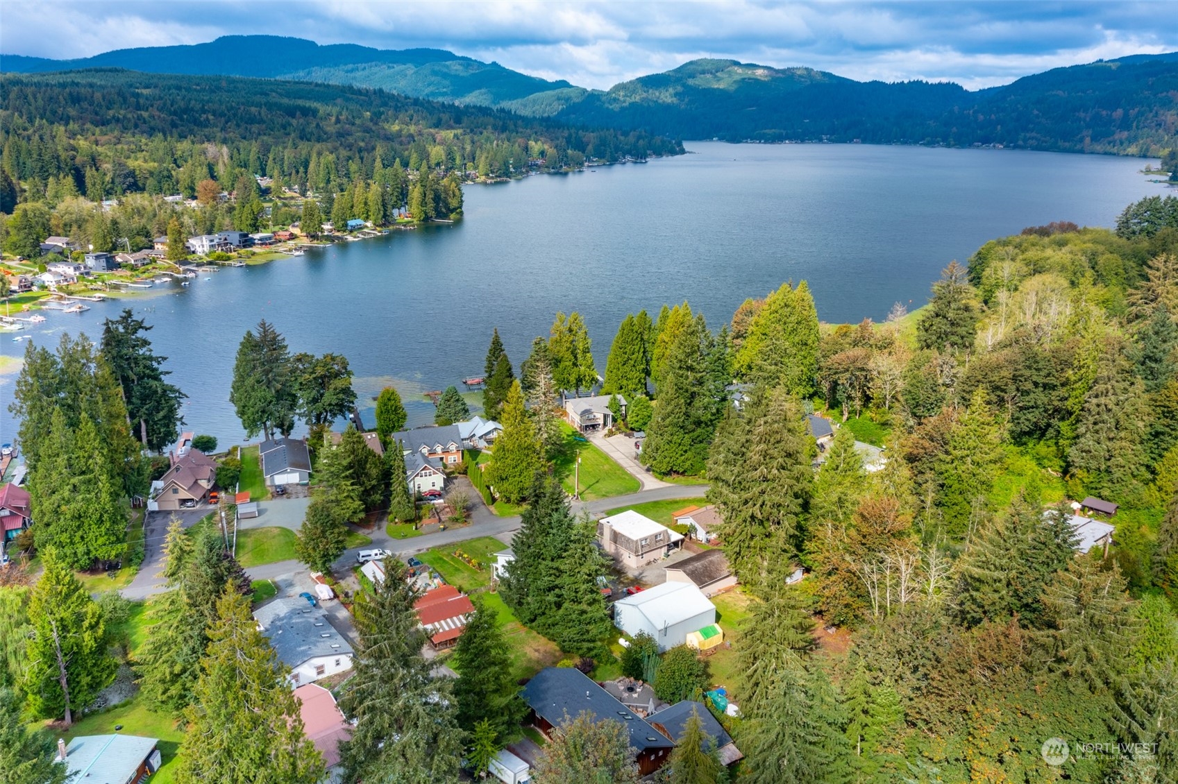 a view of a lake with a lake view