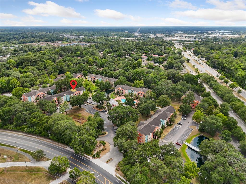 an aerial view of multiple house