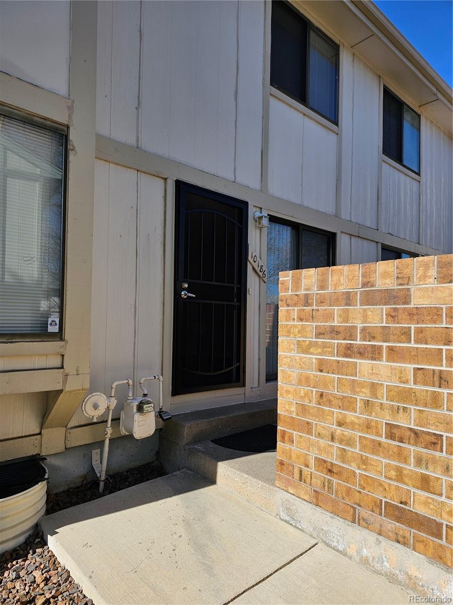 a view of front door of house