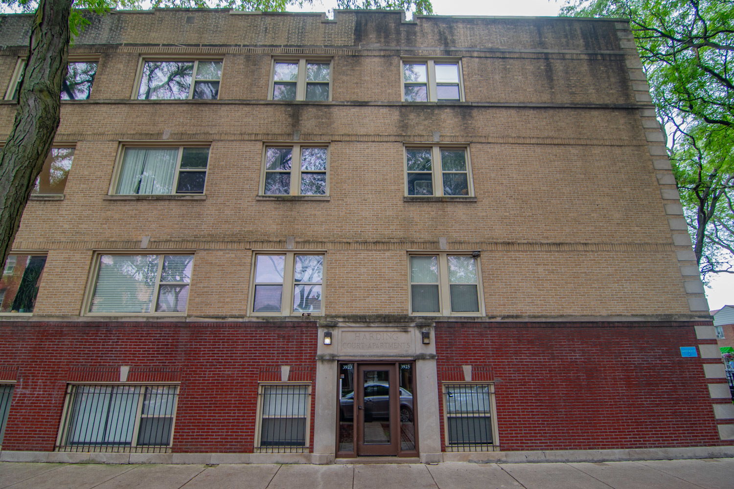 a building view with a outdoor space