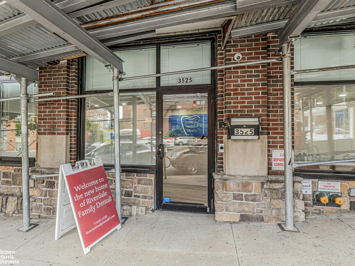 a area with glass door