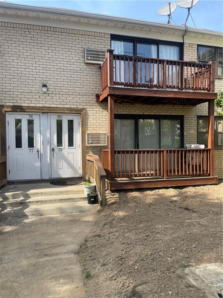 a view of a house with a deck