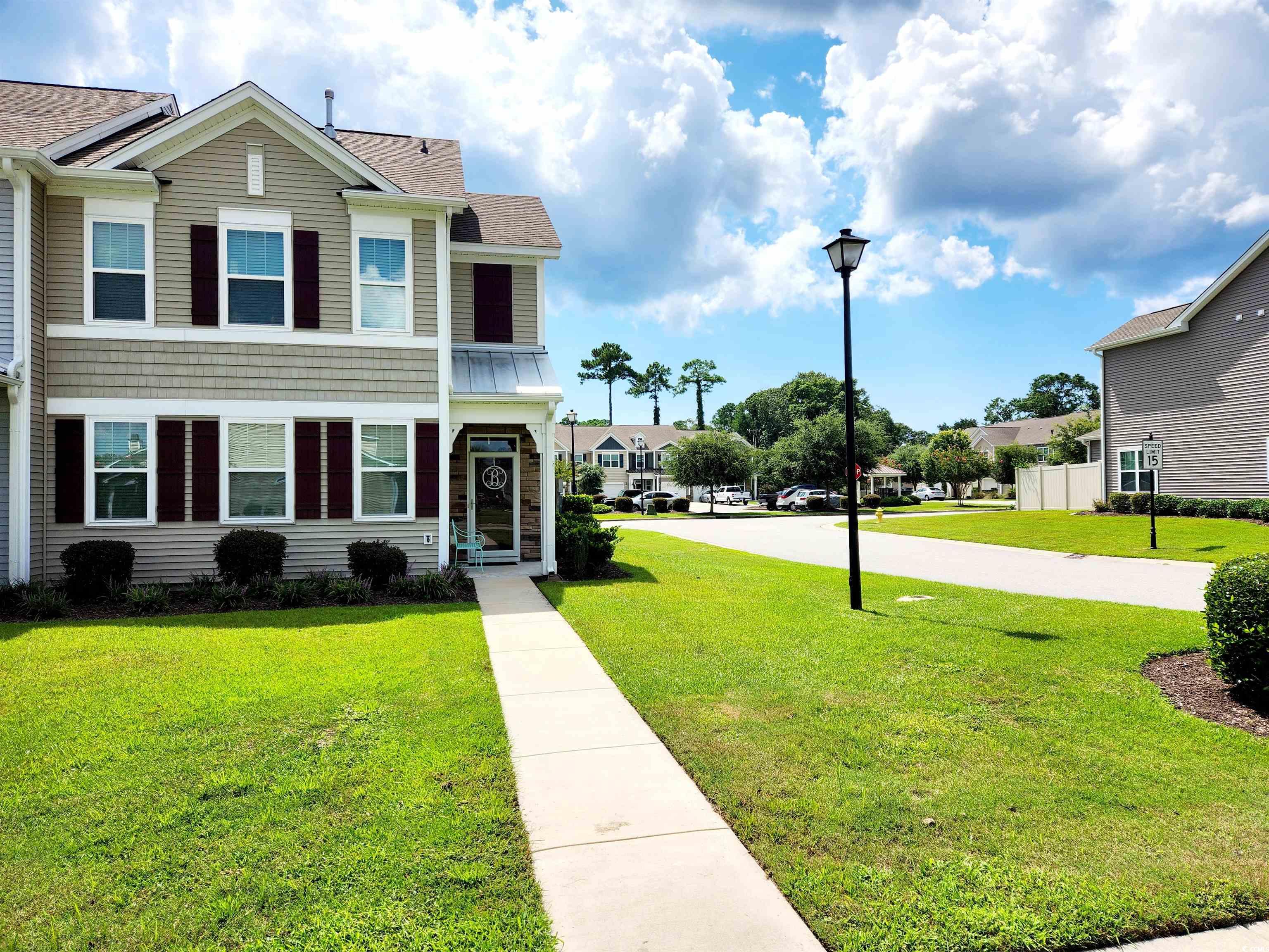 View of front of home with a front lawn