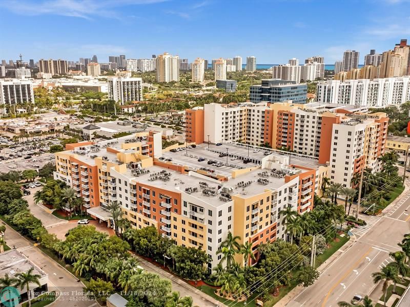 a view of a city with tall buildings