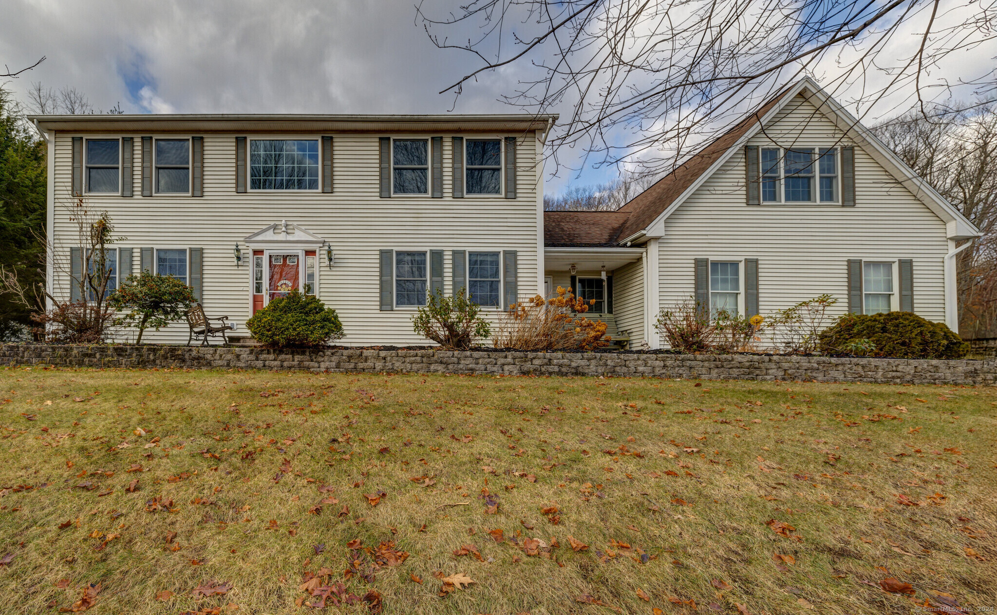 a front view of house with yard