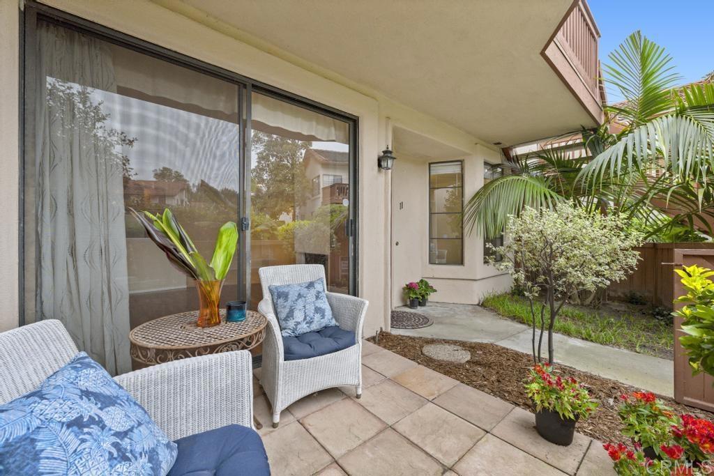 a outdoor living space with furniture